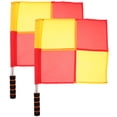 thumbnail image 1 of 2Pcs Match Referee Flag Multi Color Polyester Stainless Steel for Soccer Games Track and Field Events, 1 of 8