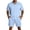 Sky Blue, variant on Zimjoy Men's Summer Outfits Set Breathable Mesh Fabric Short Sleeve Shirts and Drawstring Elastic Waist Shorts Set for Beach Vacation, Hot Pink S