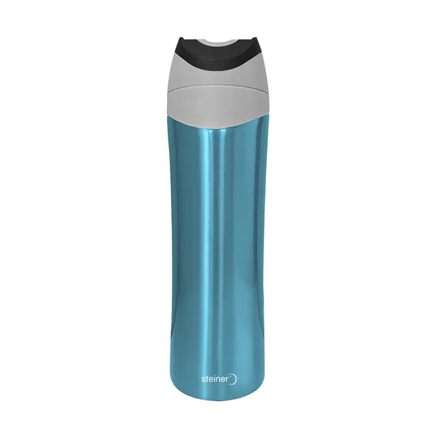 Termo Para Viaje Acero Inoxidable 450 Ml Steiner Con Válvula Para Beber, Azul