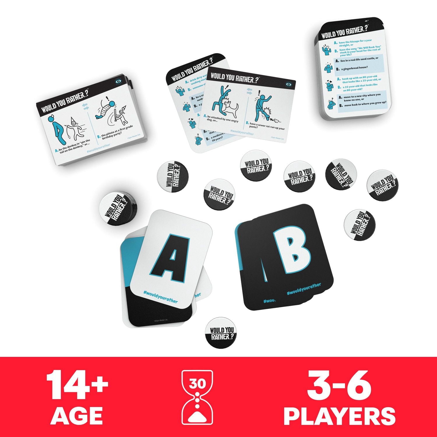 Would You Rather? Funny Card Game for College, Friendsgiving Party Games, Adult Card Games, Christmas Gifts for Teens, for Ages 14+