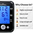 thumbnail image 2 of Blood Pressure Machine for Home Use: Easy@Home Accurate Cuff Automatic Blood Pressure Monitor - 3 Color Backlit Display 8.7”-16.5” Large Cuff Irregular Heartbeat Indicator Pulse Meter EBP-095 Black, 2 of 6