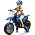 thumbnail image 6 of EastVita 6V Electric Kids Ride-on Motorcycle [Licensed Honda],Toddler Motorbike with Training Wheels,Rechargeable Battery Headlight for Children Girls Boys,3 Age+ Blue, 6 of 6