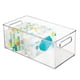 thumbnail image 1 of Organizador de contenedores de almacenamiento con diseño en M, plástico profundo, con asas, transparente, 1 of 5