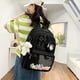 thumbnail image 2 of Mochila Escolar Kawaii Para Adolescentes, Mochila Con Bolsillo De Corazón Transparente, Mochila De Viaje Casual De Nylon, 2 of 3