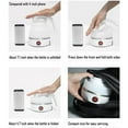 thumbnail image 2 of Foldable Electric Travel Kettle - Portable and Convenient Silicone Collapsible Water Boiler and Tea Pot for Camping - Easy Storage with Detachable Power Cord （White）, 2 of 8