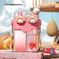 thumbnail image 3 of Botella de Agua Kawaii, Botellas de Agua de Oso Kawaii de 780 ml Con Pajita, Pegatina de Correa Ajustable, Linda Botella de Agua Portátil a Prueba de Fugas para Nina, 3 of 7