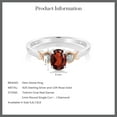 thumbnail image 4 of Gem Stone King 925 Sterling Silver and 10K Rose Gold Red Garnet and Diamond Accent Ring for Women (0.90 Cttw, Gemstone Birthstone, Available in Size 5, 6, 7, 8, 9), 4 of 4