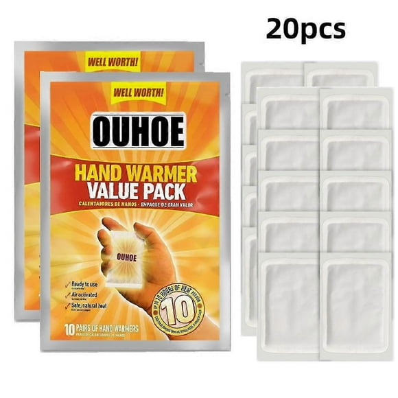 20pcs Hot Hands Hand Warmers HotHands Packs Warm Pocket Heat Outdoor PACK OF 10 PAIRS