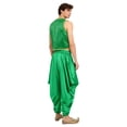 thumbnail image 7 of Aislor Men Character Arabian Prince Vest Outfits Open Front Waistcoat Top With Harem Pants Set Green XL, 7 of 7