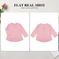 thumbnail image 5 of MOMOFEEL Long Sleeve Shirts for Women 3/4 Sleeve Loose Blouses V-neck Tunic Tops Summer (M9007 Pink M), 5 of 9