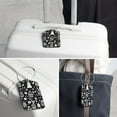 thumbnail image 6 of Square PU Leather 2 Pack Travel Tag - Bag Tag - Suitcase Tag with Privacy Cover and Stainless Steel Ring - Suitable for Travel, Backpack, and Handbag Easter Egg, 6 of 7