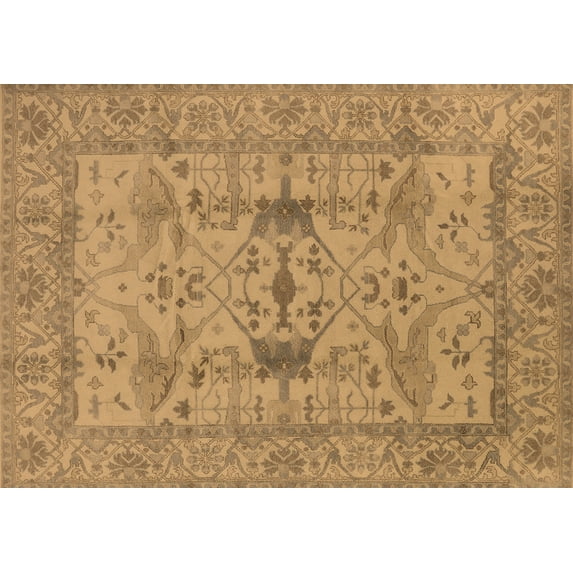 Ahgly Company Indoor Rectangle Oriental Brown Industrial Area Rugs, 6' x 9'