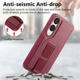 thumbnail image 6 of For Samsung Galaxy S25 Edge 5G 6.7" Case With Belt Clip Holster And Kickstand MagSafe Magnetic Phone Cases,Red,For Galaxy S25 Edge 5G, 6 of 8