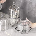 thumbnail image 4 of Makeup Brush Holder with Lid 360 Rotating Clear Dustproof Make Up Brushes Container -A, 4 of 10