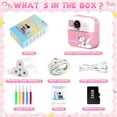 thumbnail image 3 of Freecat Kids Camera Instant Print, Unicorn Birthday Gifts for Girls Boys Age 3-12, 1080P HD Selfie Digital Camera with 32GB SD Card, Portable Camera Toy for 3 4 5 6 7 8+ Year Old Kids.(Pink), 3 of 7