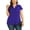 Royal Blue, variant on Daystry Women's Plus Size Button Down Short Sleeve Shirt Business Casual V Neck Tops Royal Blue-1X