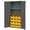 Yellow, variant on Durham 3602-BLP-14-2S-5295 14 Gauge Flush Door Style Lockable Cabinet with 14 Blue Hook on Bins & 2 Adjustable Shelves, Gray - 36 in.