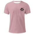 thumbnail image 4 of Stamzod Black Tees for Men Summer Round Neck Pullover Tshirt Daily Casual Loose Plus Size Tshirts Shirts for Men Pink XXXL, 4 of 4