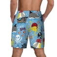 thumbnail image 4 of Goofa Pirate Marine Animals Printed Men's Swim Trunks Board Shorts Quick Dry Mens Swimming Trunks with Compression Liner,Breathable Fit Hawaii Beach Shorts-XX-Large, 4 of 9