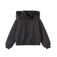 thumbnail image 4 of Zecgelong Kids Boys Girls Solid Coat Hooded Jacket Toddler Windproof Zipper Outwear, 4 of 7