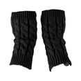 thumbnail image 2 of ZLight 1 Pair Fingerless Mittens Fashionable Simple Knitting Craft Clothes Accessory for Decoration Keeping-warm Wear Black 1Set, 2 of 6