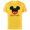 Yellow, variant on Disney Mickey Mouse Red Shorts Icon Brother Family- Short Sleeve Cotton T-Shirt for Adults - Customized-Black