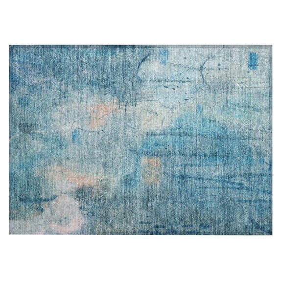 Dalyn Rugs Machine Washable Indoor/Outdoor Chantille ACN2032 Blue 1'8" x 2'6" Rug