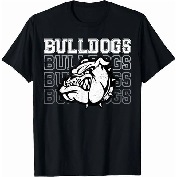 Bulldogs Mascot Team Spirit Vintage Sports Fan T-Shirt