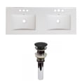 thumbnail image 1 of American Imaginations 48-in. W 3H8-in. Ceramic Top Set In White Color - Overflow Drain Incl. AI-31640, 1 of 8