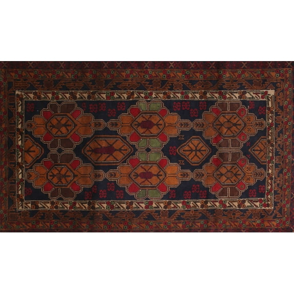 Ahgly Company Indoor Rectangle Traditional Red Persian Area Rugs, 4' x 6'