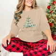 thumbnail image 6 of GUZOM Womens Beige Christmas Sweatshirt - 100% Polyester Loose Fit Crew Neck with Festive Christmas Tree Graphic, Casual Holiday Loungewear (XS-XL),Size S, 6 of 8