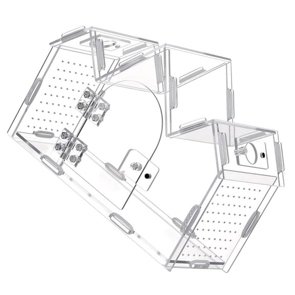 HILOGEL Acrylic Reptiles Enclosure Ventilated Safe Terrarium for Amphibians Habitats