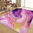 thumbnail image 4 of Living Room Area Rug 7x8 ft Purple Marble Washable Non-Slip Area Rug, 3D Print Low-Pile Carpet for Bedroom, Kids Room, Nursery, Home Decor Rugs, 4 of 7