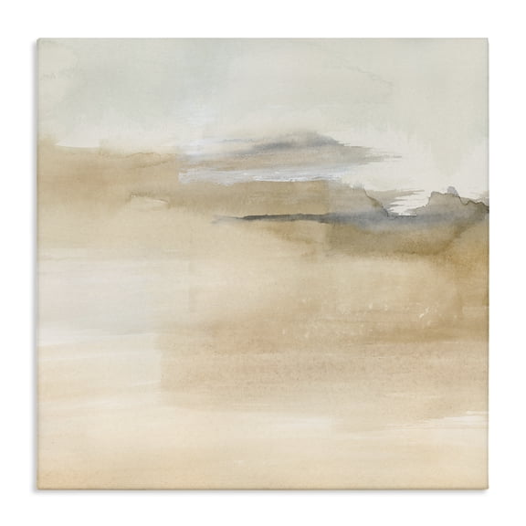 Stupell Industries Contemporary Cinnamon Shores Abstract Landscape Soft Neutral Tones Canvas Art, 17 x 17, by Victoria Barnes