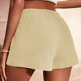 thumbnail image 4 of uublik Short Shorts for Women Drawstring Super Soft Loose Casual Shorts Beige, 4 of 5
