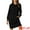 Black, variant on Pullover Sweatshirt Long Sleeve Hoodie Dress with Pockets L Khaki