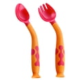 thumbnail image 1 of 1 Set Baby Spoon Fork Feeding Tableware Baby Assistant Food Spoon and Fork Set, 1 of 8