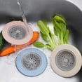 thumbnail image 2 of Colador de drenaje para fregadero de cocina, paquete de 2, tapón de silicona para fregadero de cocina con borde de acero inoxidable de 4,5 pulgadas de diámetro, 2 of 6