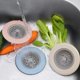 thumbnail image 2 of Colador de drenaje para fregadero de cocina, paquete de 2, tapón de silicona para fregadero de cocina con borde de acero inoxidable de 4,5 pulgadas de diámetro, 2 of 6