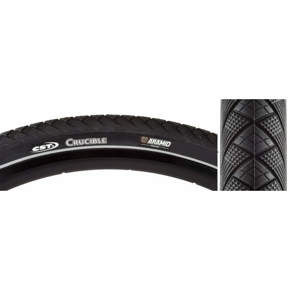 CST Crucible C1769 Tire, 26 x 1.75, Wire Bead, Aramid Puncture Protection: Black