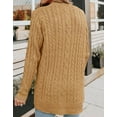 thumbnail image 4 of Cardigans For Women Button Down Cardigan Sweaters Chunky Cable Knit Sweater Long Open Front Cardigans Sweater Coat Cogild, 4 of 6