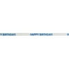500 Yards Printed Curling Ribbon, Blue and White Happy Birthday