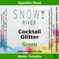 thumbnail image 3 of Snowy River Cocktail Glitter - Kosher Natural Drink Glitter, Wine Glitter, Beer Glitter, Beverage Glitter (12 Gram, Green), 3 of 4