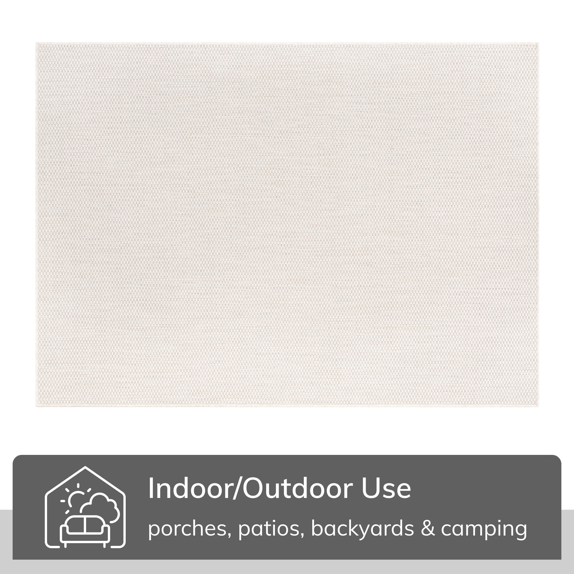 Well Woven 5' x 7' Ivory Geometric Outdoor Rug