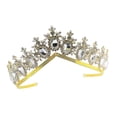 thumbnail image 3 of cristal barroco princesa reina novia tiara corona boda pelo joyas oro, 3 of 9