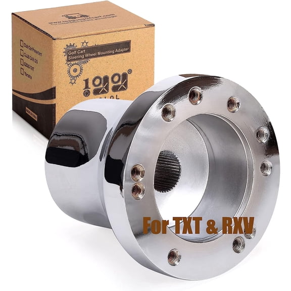 10L0L Golf Cart Steering Wheel Adapter Hub for Golf Cart EZGO TXT & RXV,Golf Cart Accessories-Silver