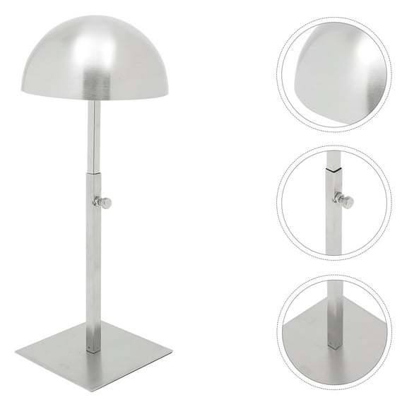 WHAMVOX Hat Display Stand Stainless Steel Stand Holder Metal Tabletop Hat Rack Adjustable Cap Display Stand