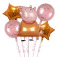 thumbnail image 1 of Película de aluminio de dibujos animados de Peppa para niños, decoración de fiesta de cumpleaños, globo de bebé Piggy George, decoración de fondo para banquete, suministros, 1 of 2
