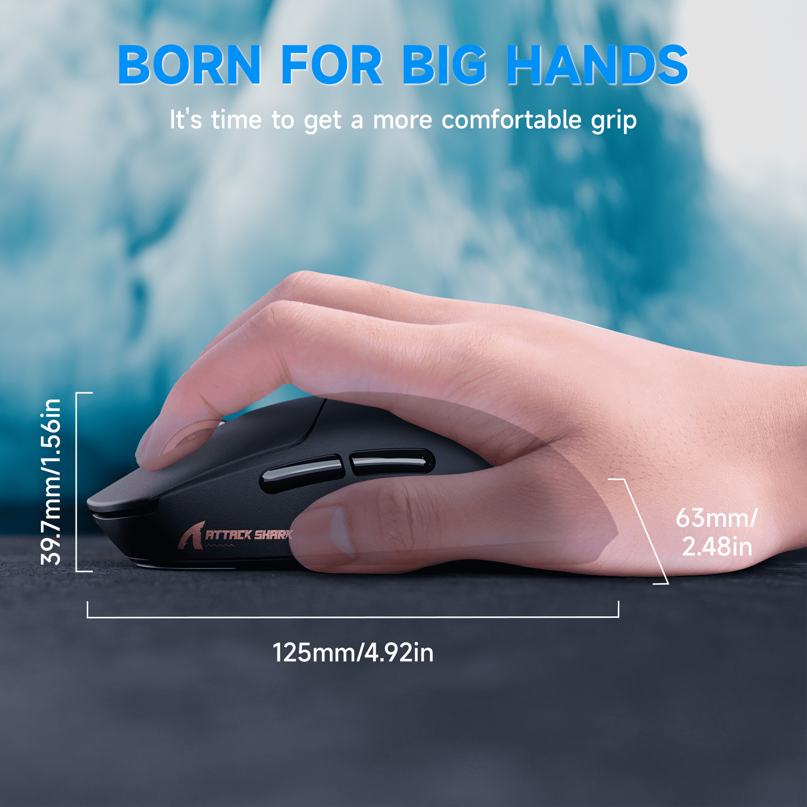 ATTACK SHARK X8PLUS Tri-mode Wireless Gaming Mouse With C06 ULTRA Cable
