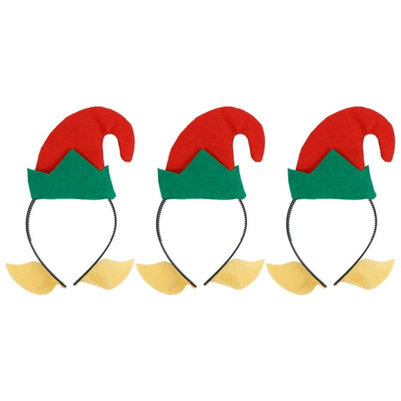 SOPOTUTU 3pcs Cute Headband Set for Holiday Party, Multi-Color Cloth Accessories, Festive Decoration for Women and Girls